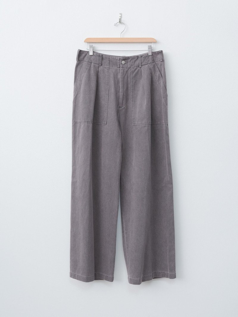 Cotton 1 Tuck Wide-Leg Baker Pants - Dusty Pink 1