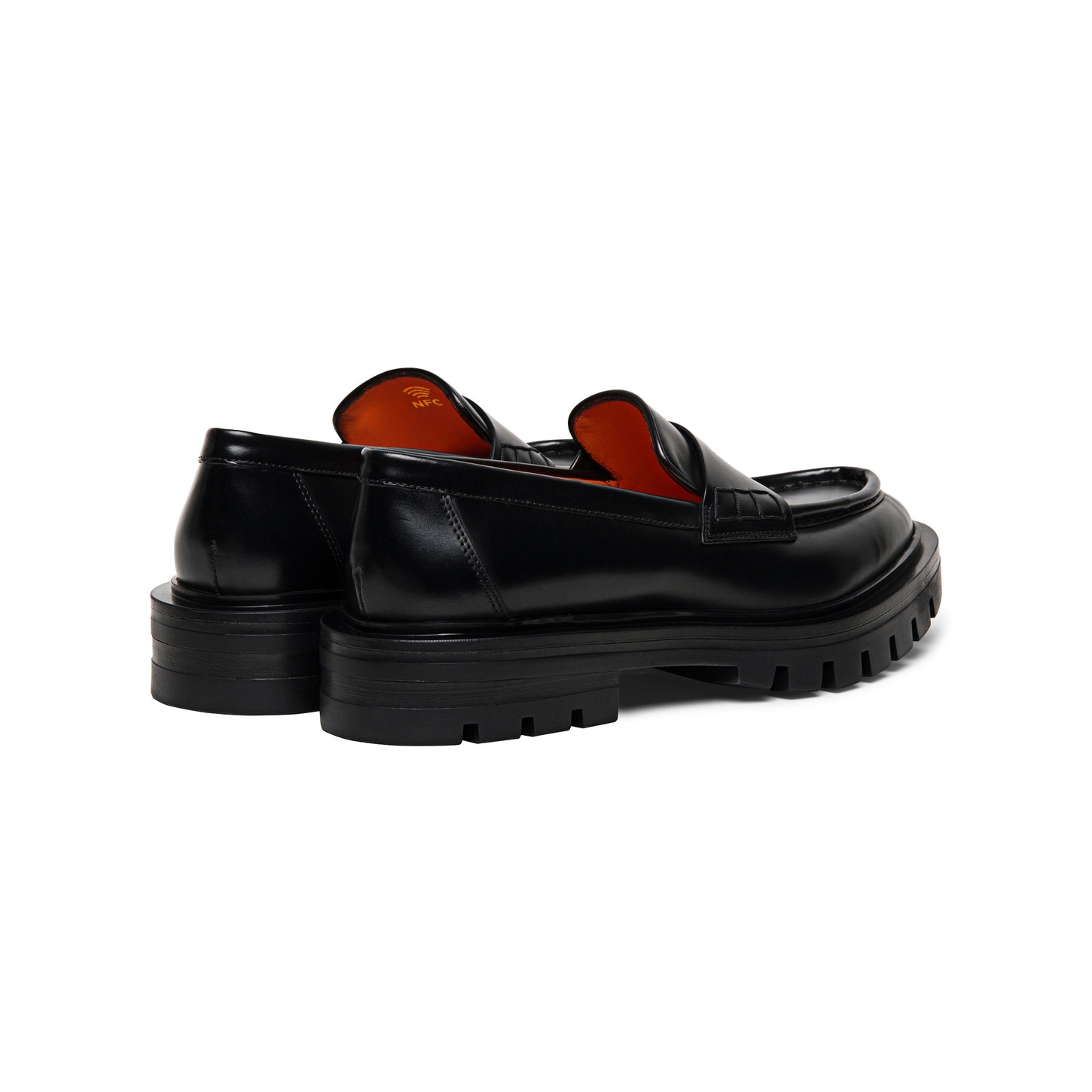 Women’s polished black leather penny loafer - 3