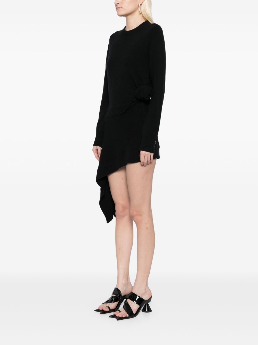 asymmetric knitted dress - 3