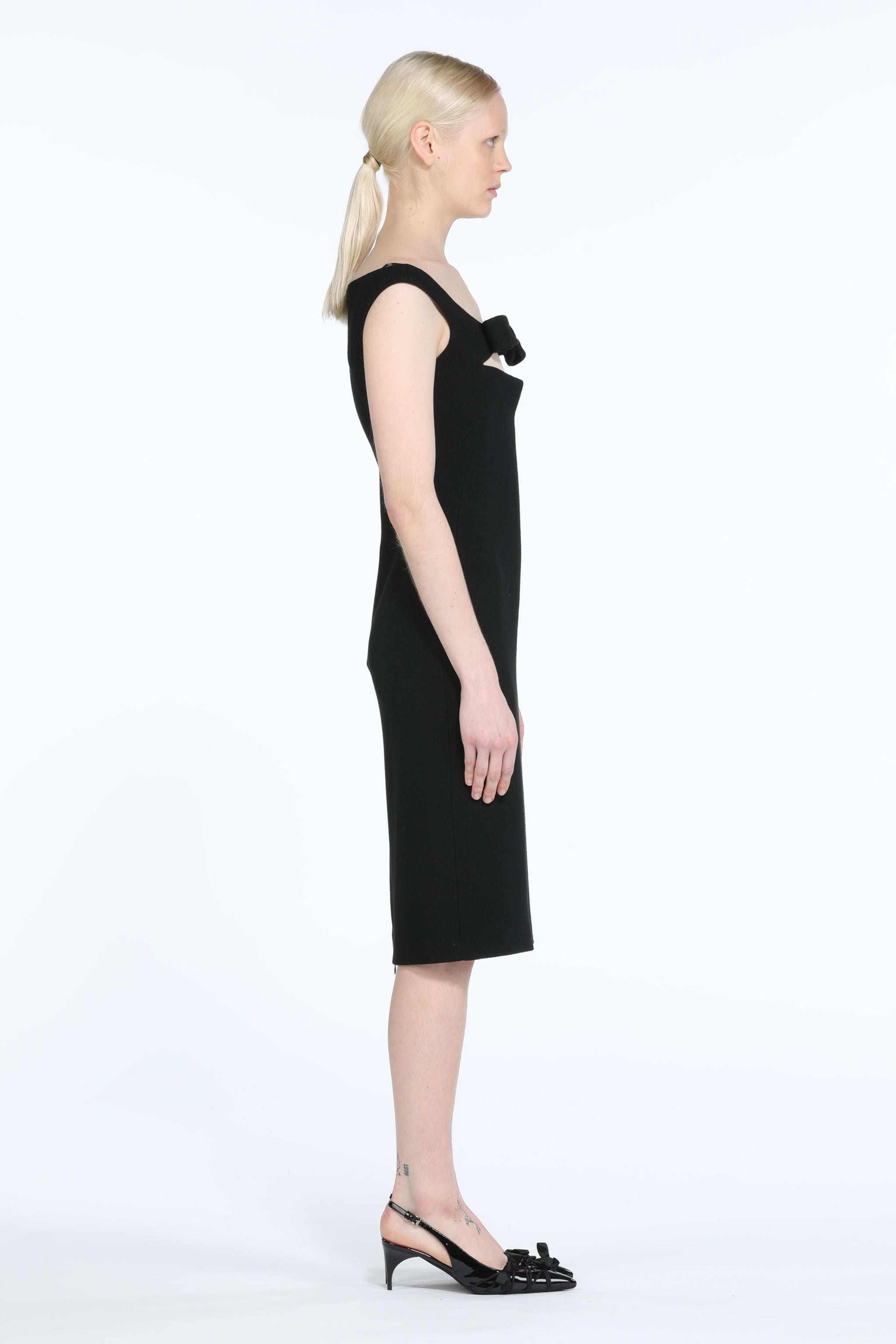 BOW-EMBELLISHED MIDI DRESS - 3