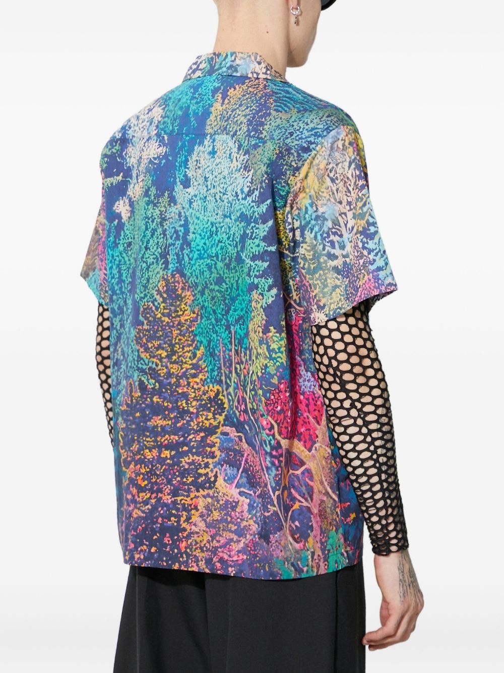 reef-print short-sleeve shirt - 4