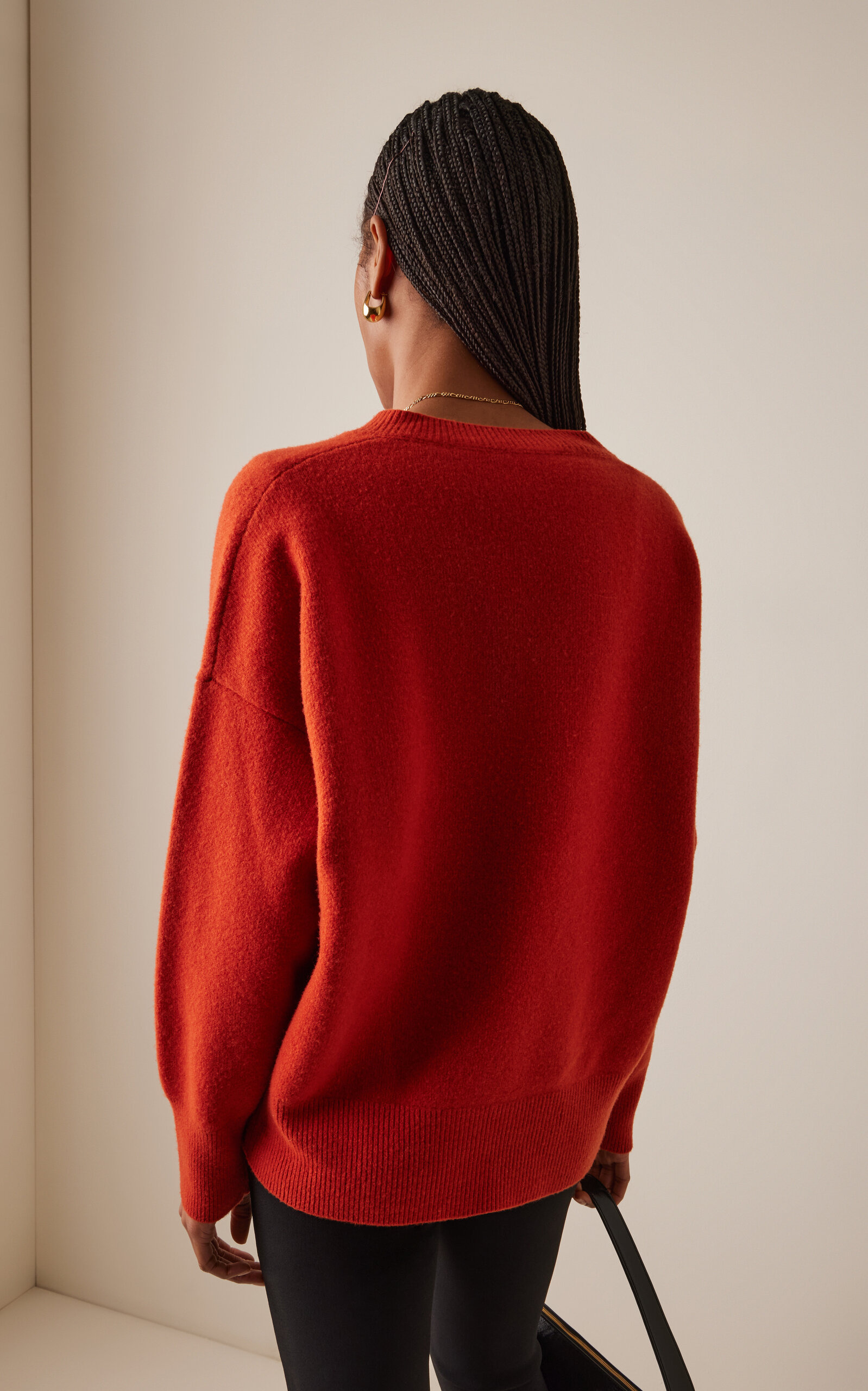 Knit Wool Sweater orange - 4