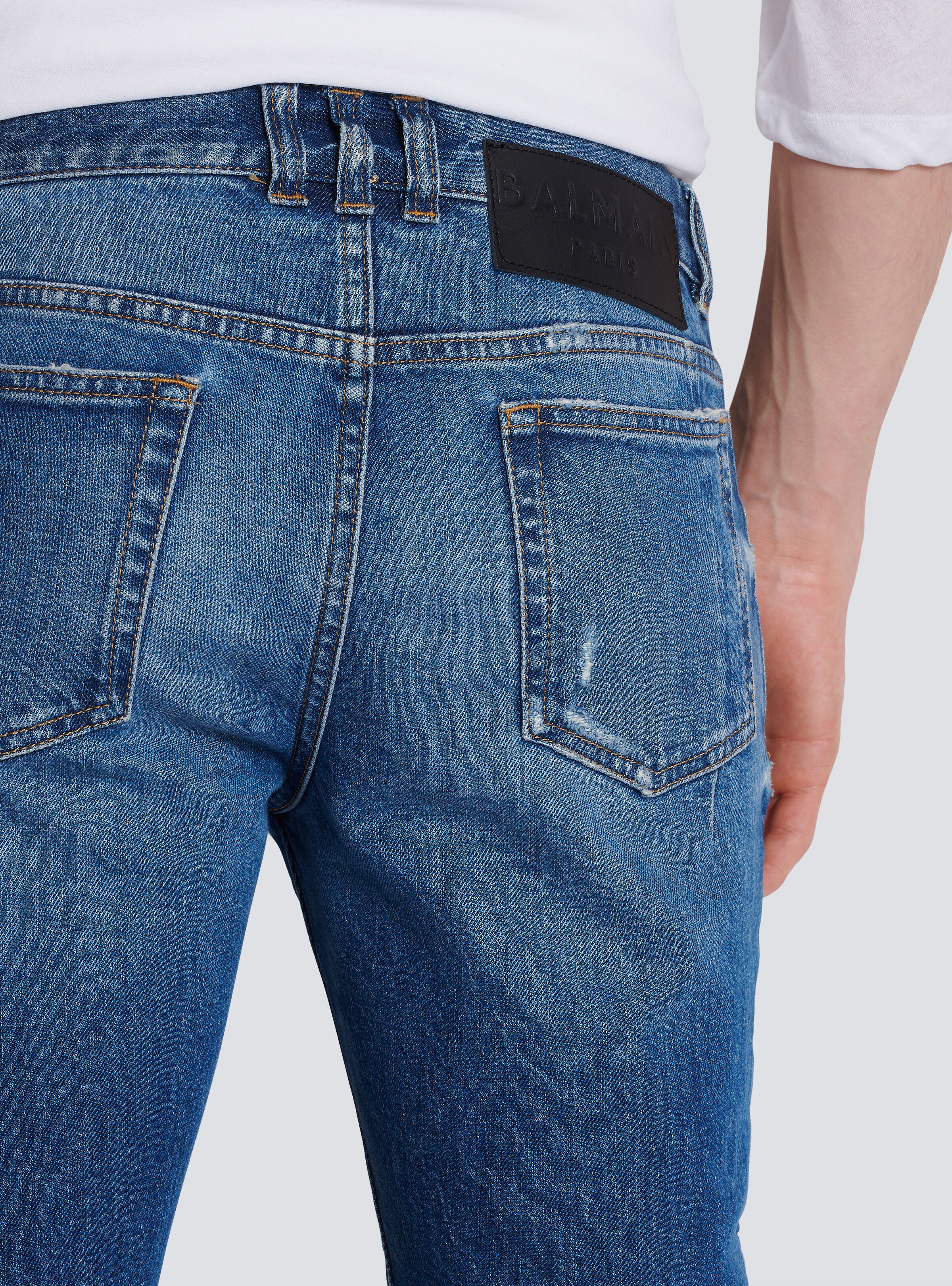 Slim-fit cotton jeans - 7