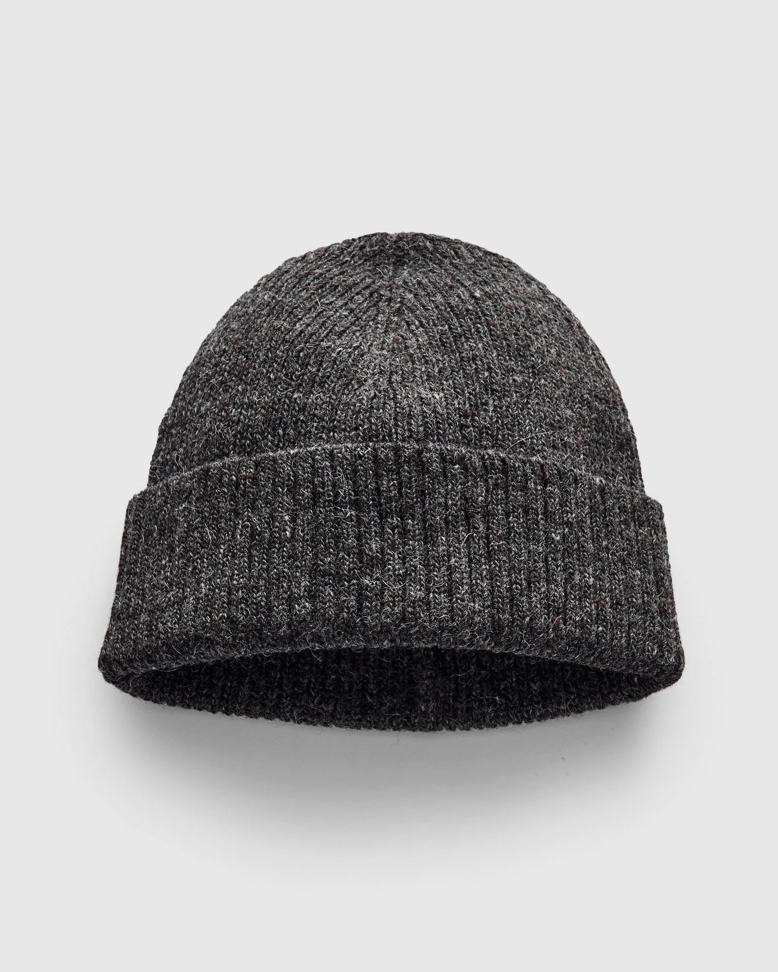 Alpaca Watch Cap in Pewter Tweed - 1