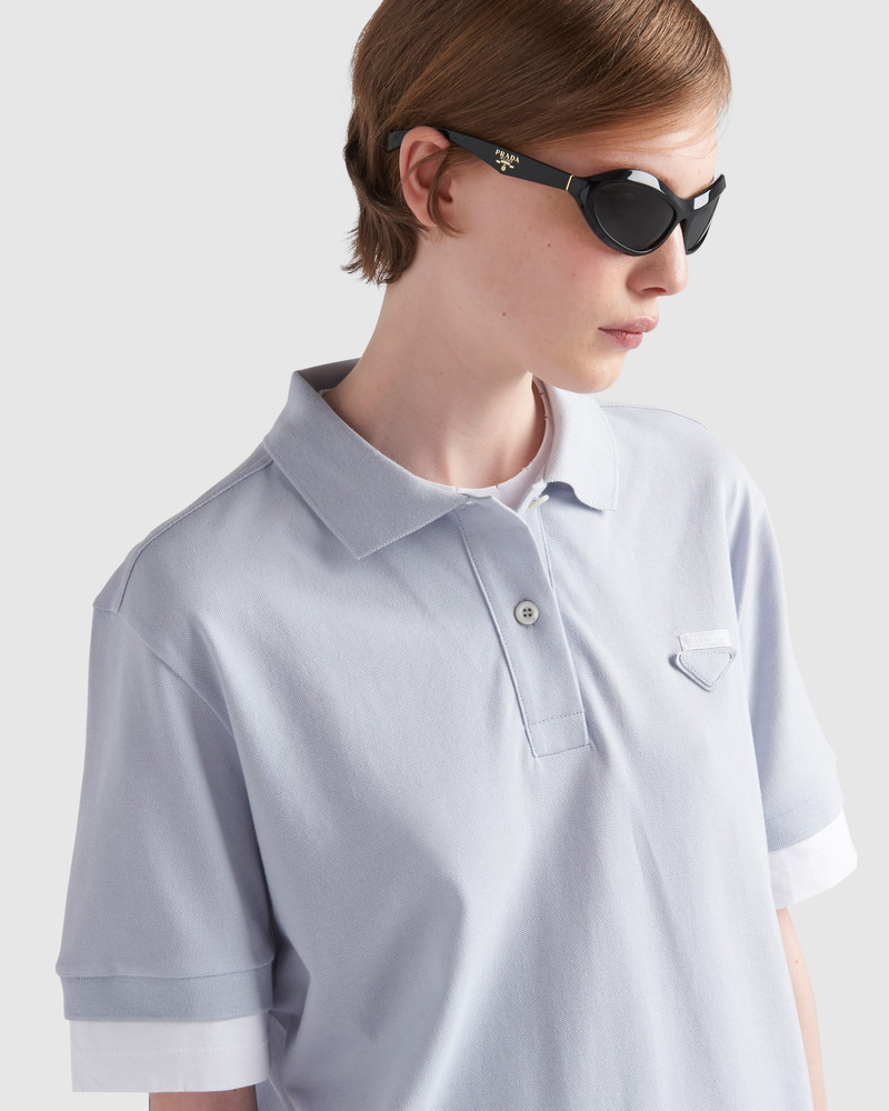 Piqué and jersey dress 4