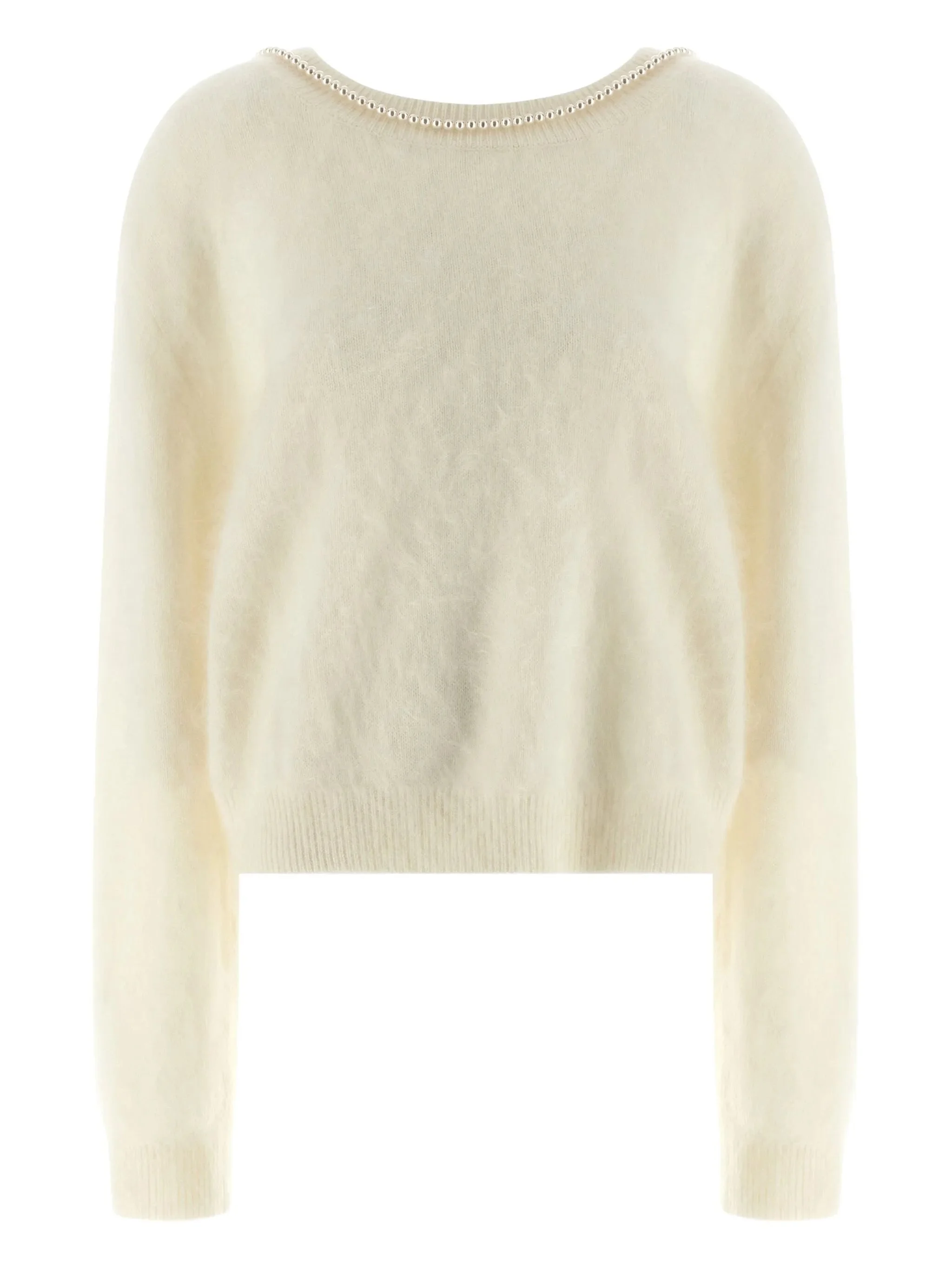 Solène embellished-neckline sweater - 1