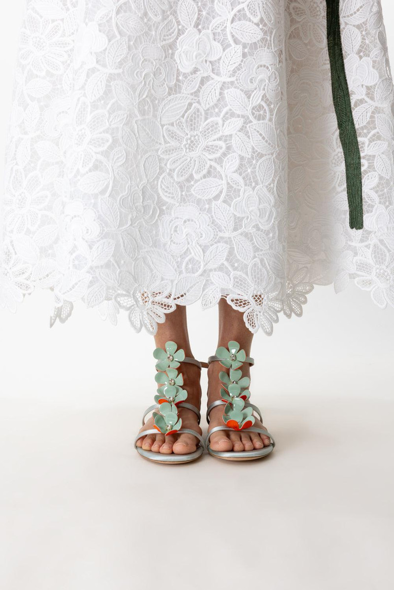GIAMBATTISTA VALLI Flower Sandal - Light Blue outlook