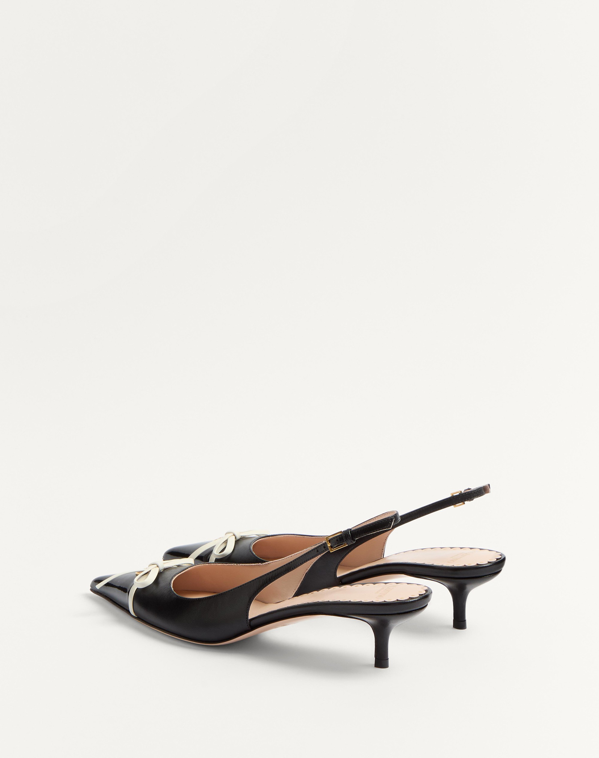 BEPOINTY SLINGBACK PUMP IN PATENT LEATHER AND KIDSKIN 45MM - 5