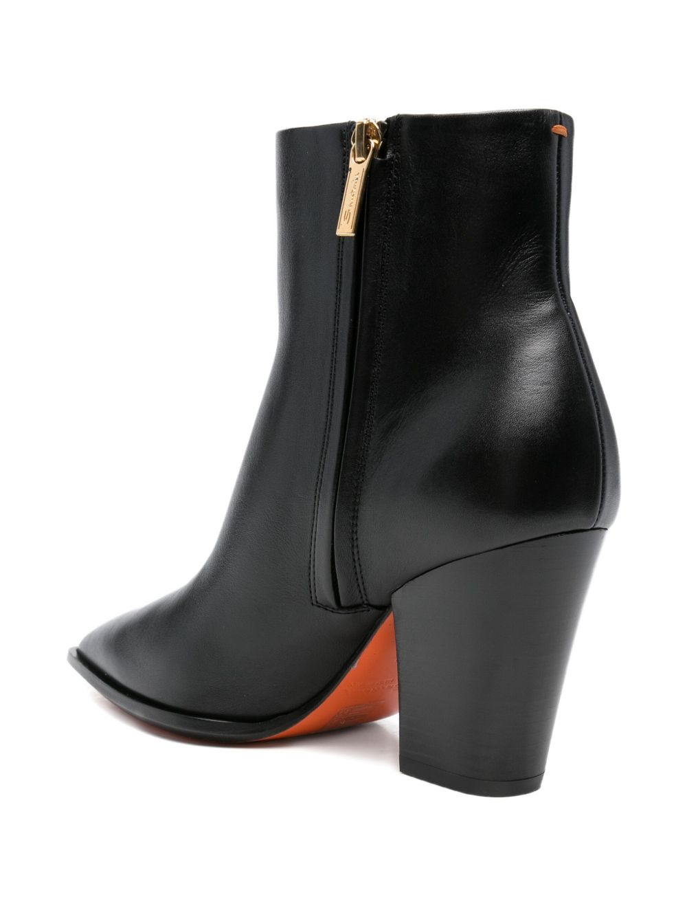 pointed-toe block-heel boots - 3