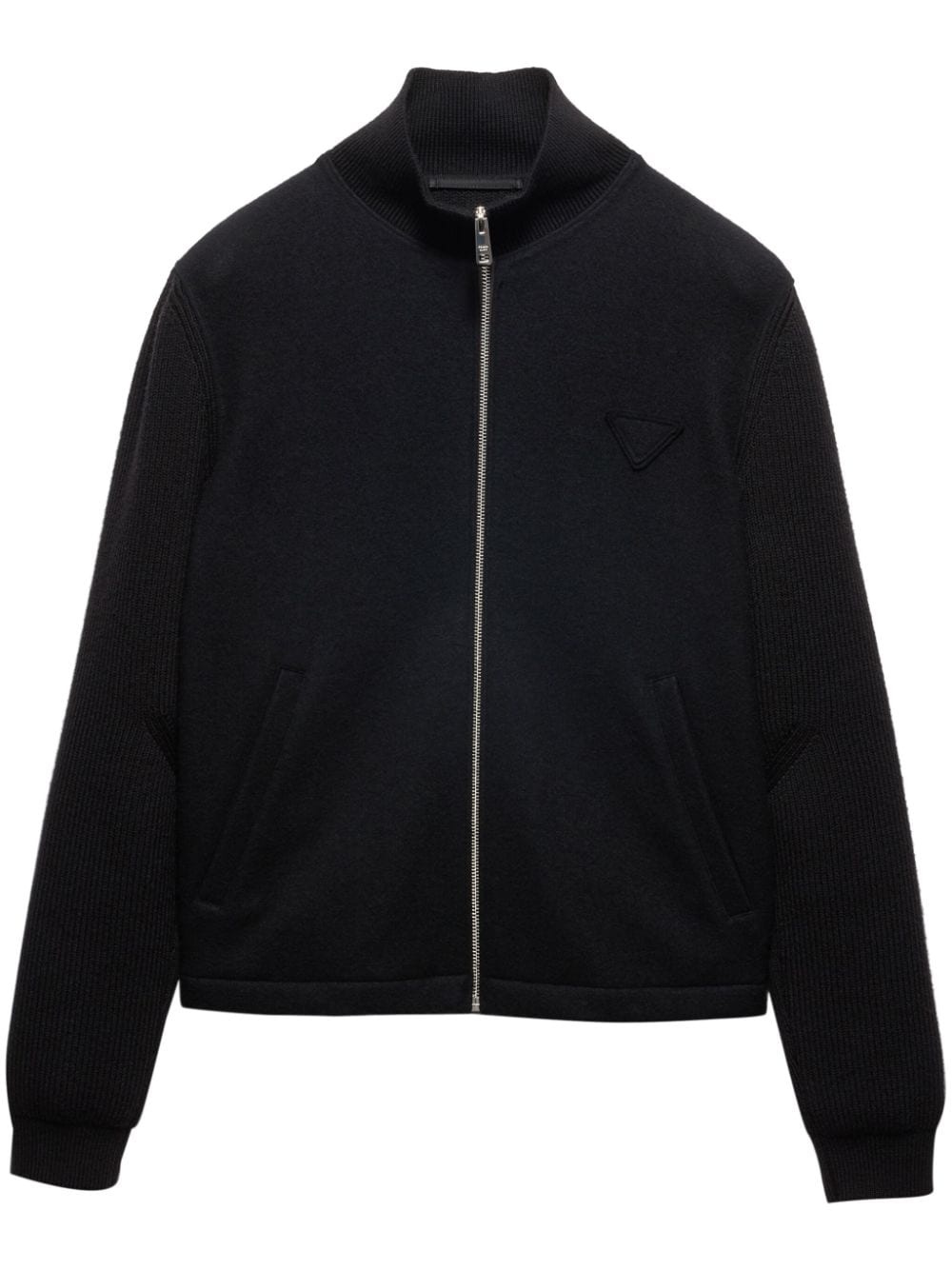 Wool and cashmere zipper cardigan - 1