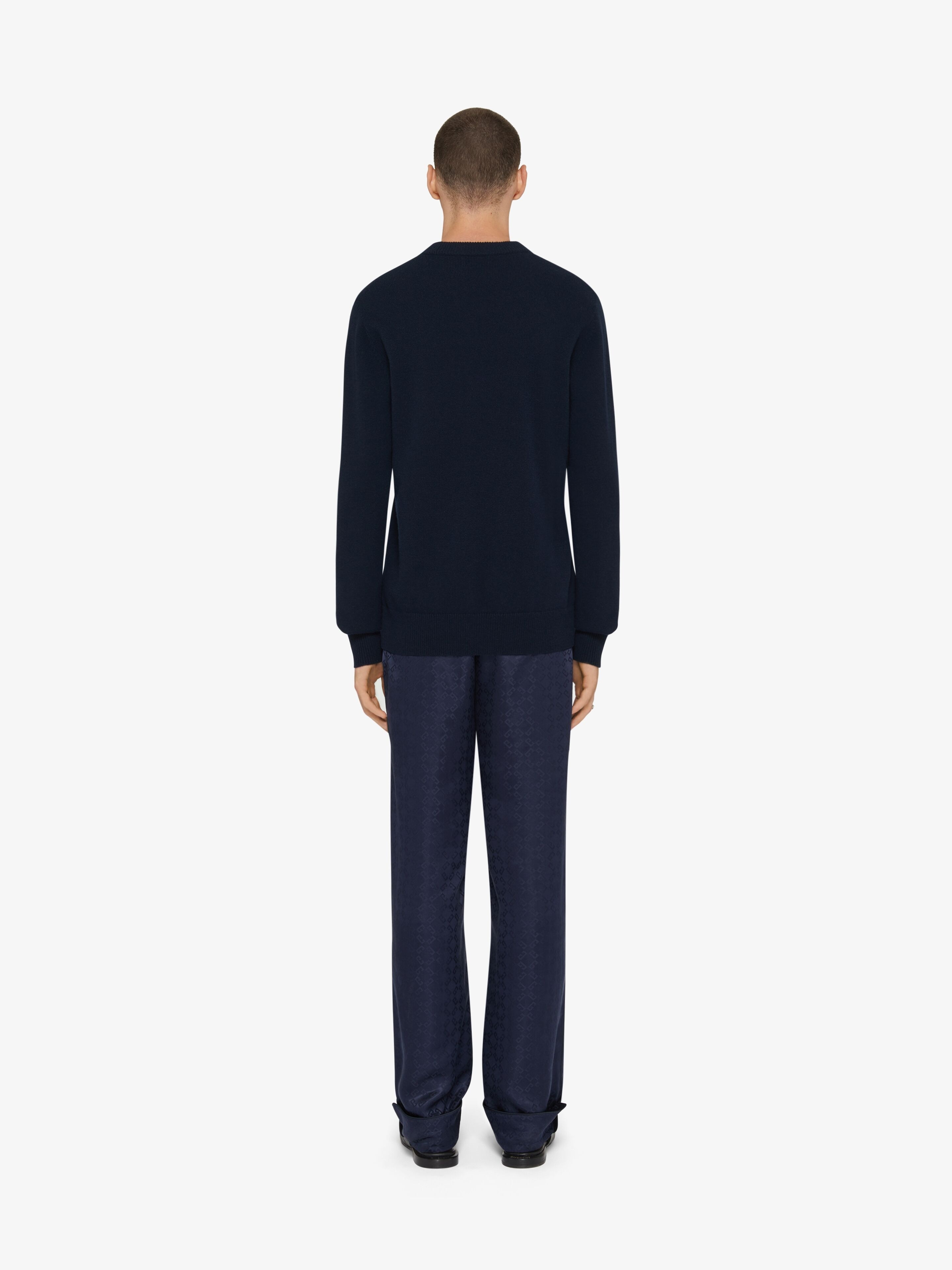 SWEATER IN WOOL CASHMERE AND CRYSTALS WITH 4G DETAIL - 4