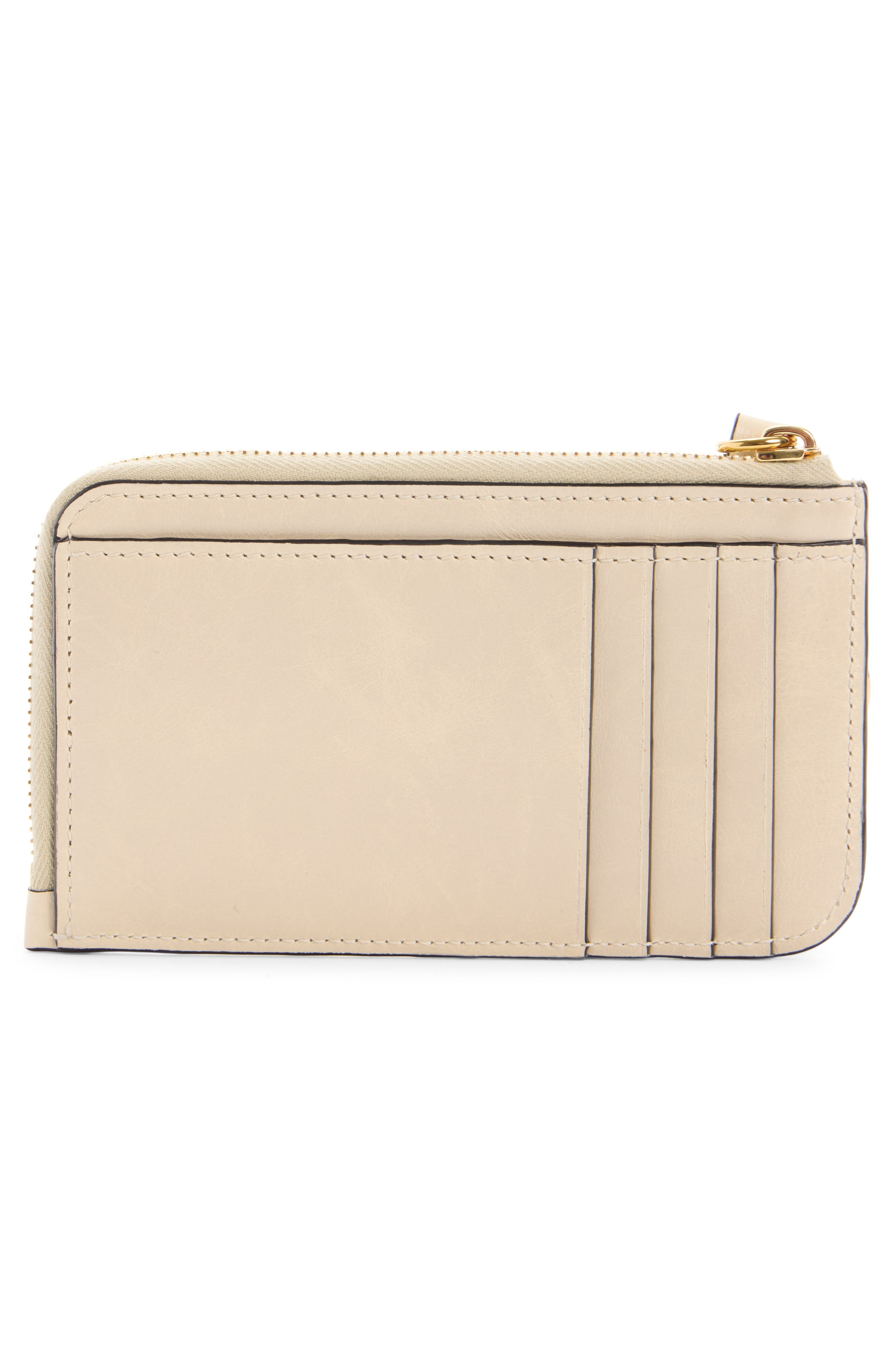 Chloé Small Alphabet Zip Leather Card Holder in Cloudy Cream at Nordstrom - 2