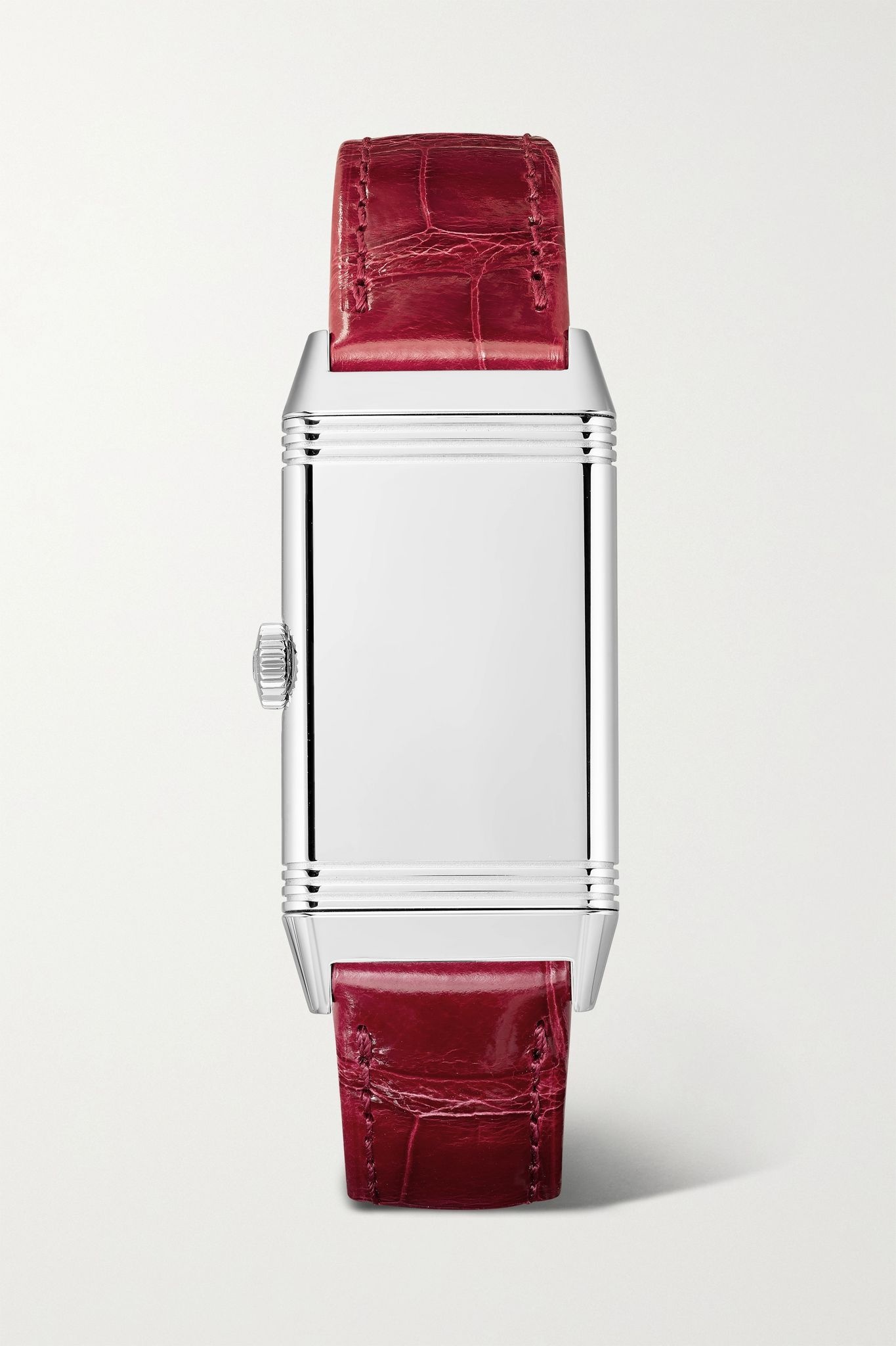 Reverso One 20mm stainless steel, diamond and alligator watch - 8