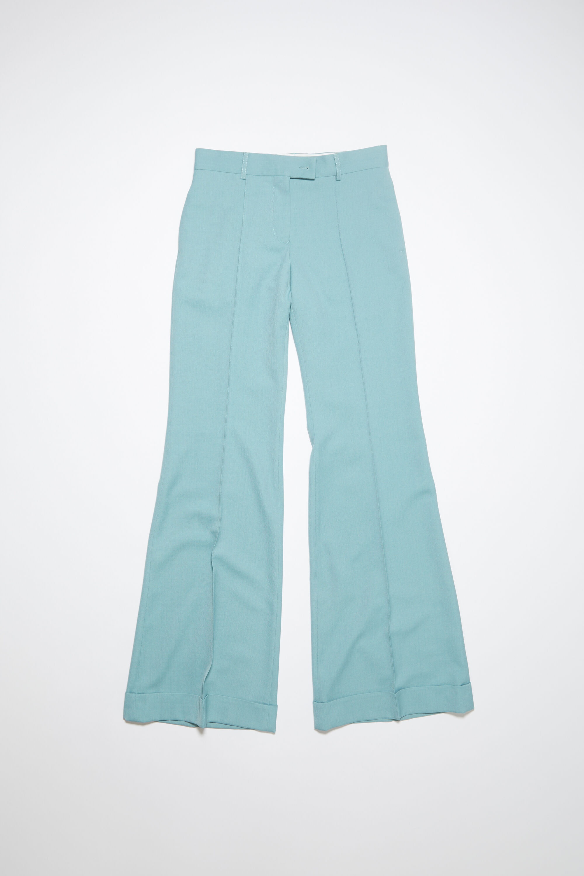 Tailored flared trousers - Aqua blue - 6