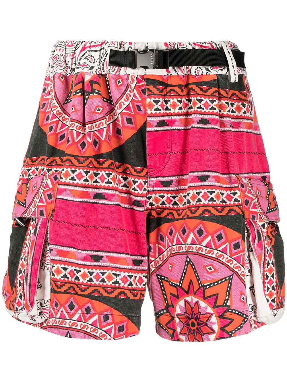 geometric-print bermuda shorts - 1