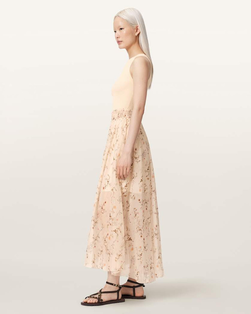 ZENIA SLEEVELESS KNIT WOVEN MIDI DRESS 6