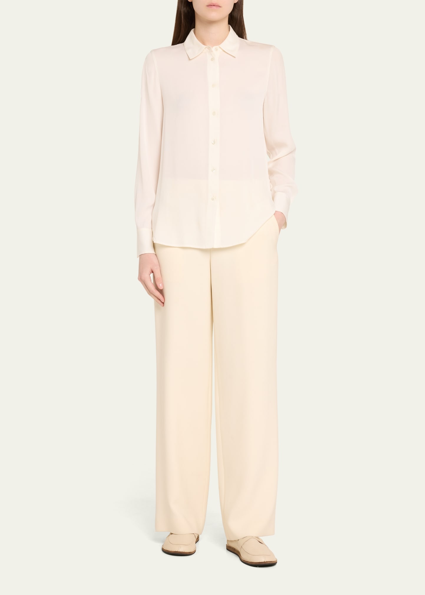 Classic Button-Front Blouse - 2