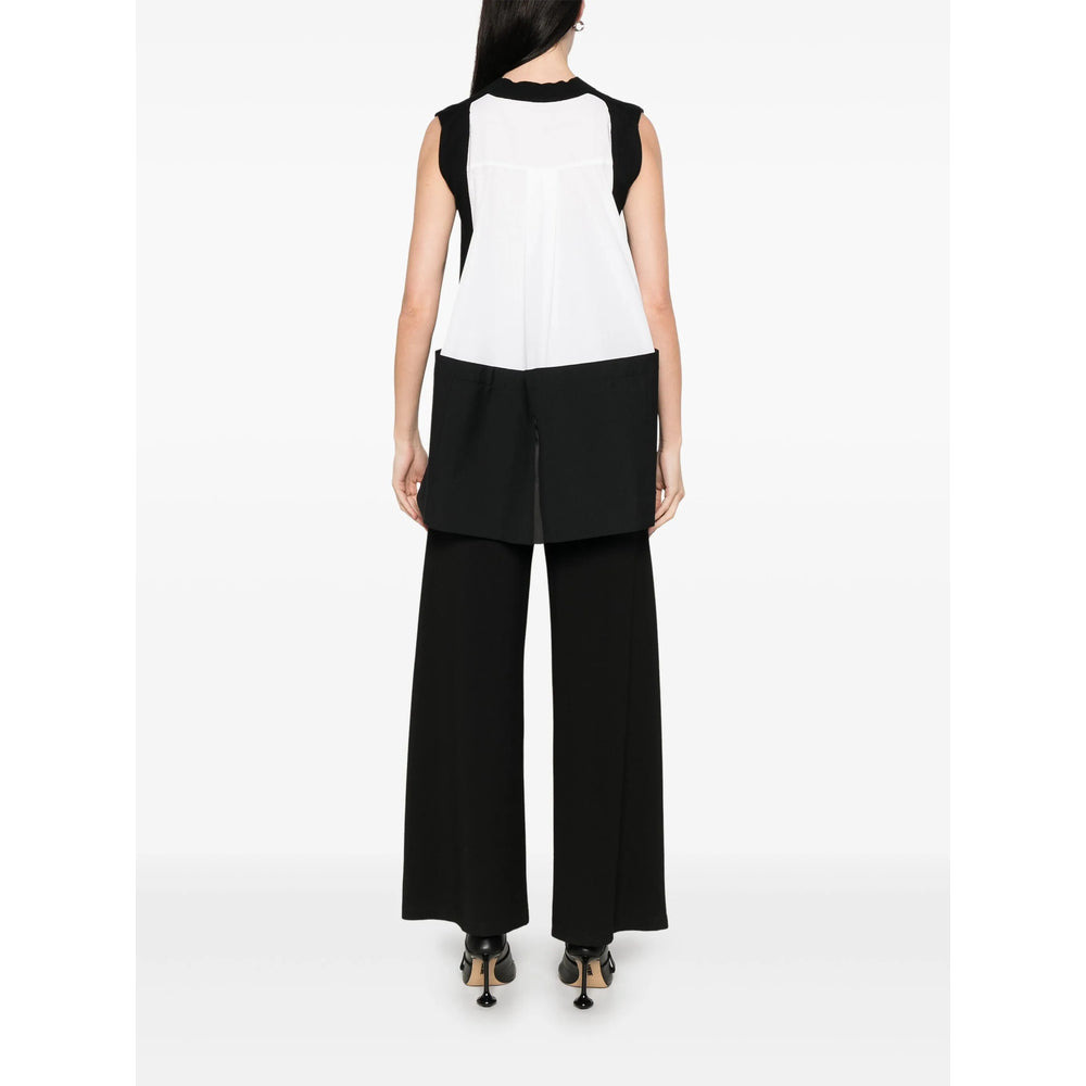 Sacai Black Tops - Vests & Tank Tops Women - 5