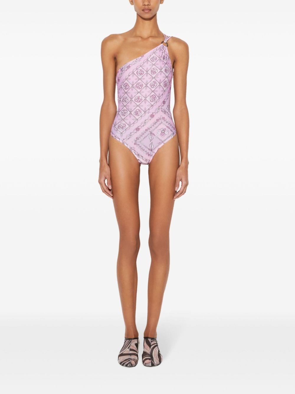 Festa-print swimsuit - 2