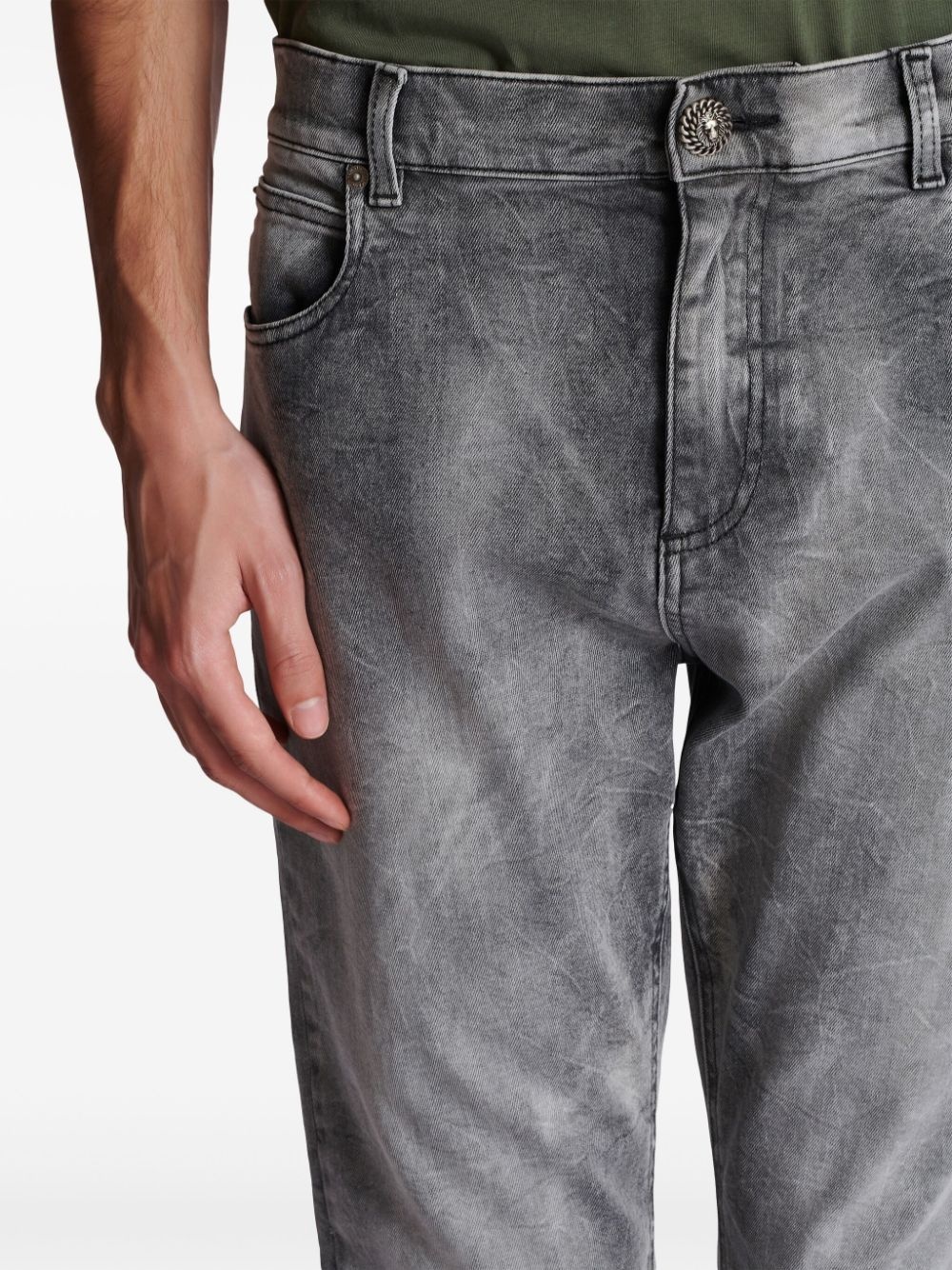 mid-rise straight-leg jeans - 7