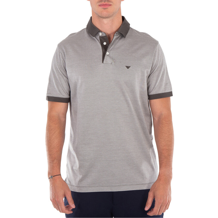 Emporio Armani Lyocell-Blend Striped Polo Shirt - 1