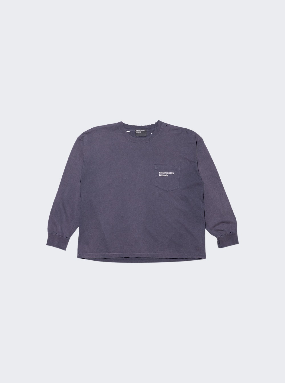 Classic Logo Long Sleeve Tee Faded Purple - 1