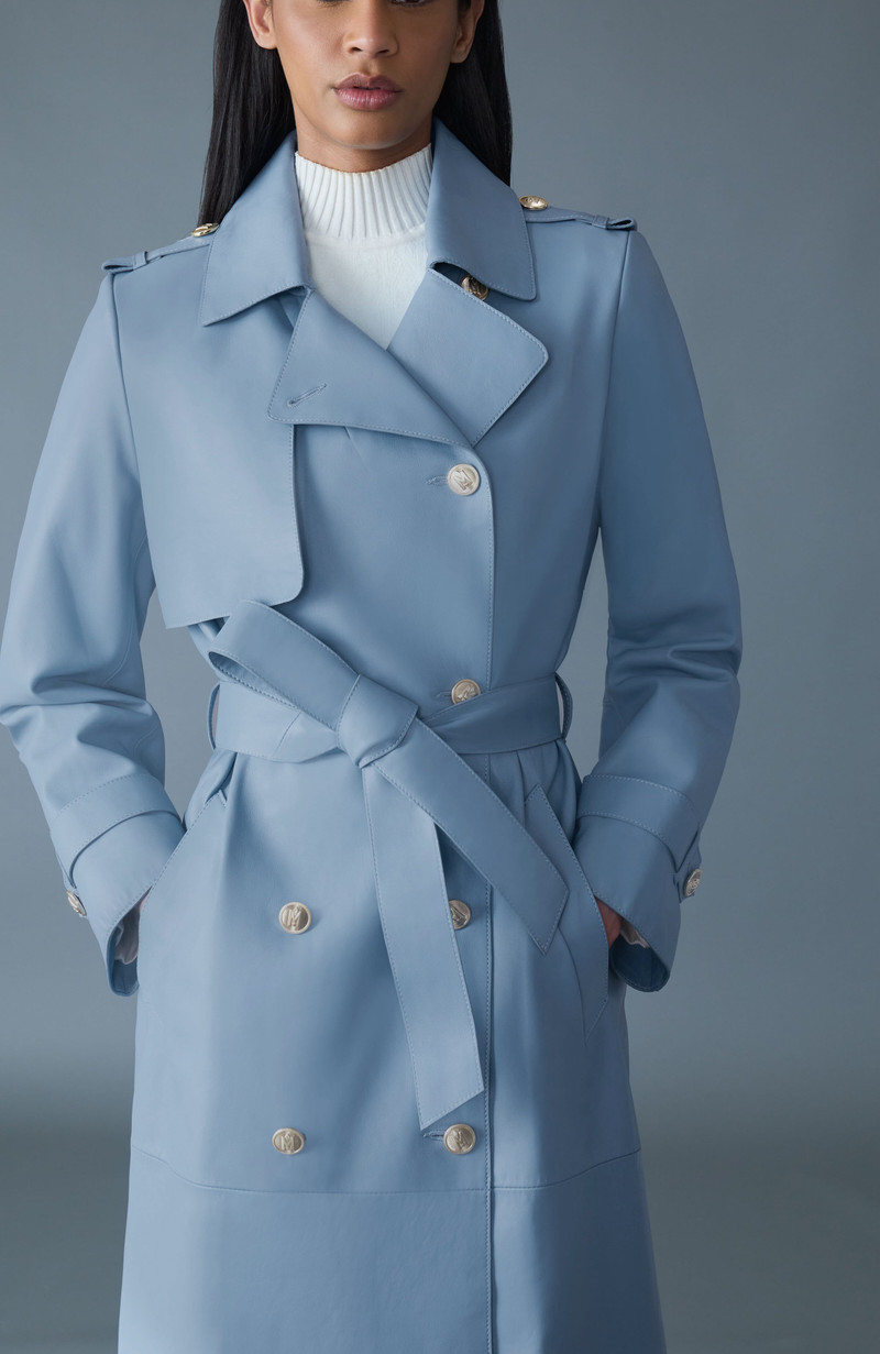 GAEL-V Maxi Leather Trench Coat 5