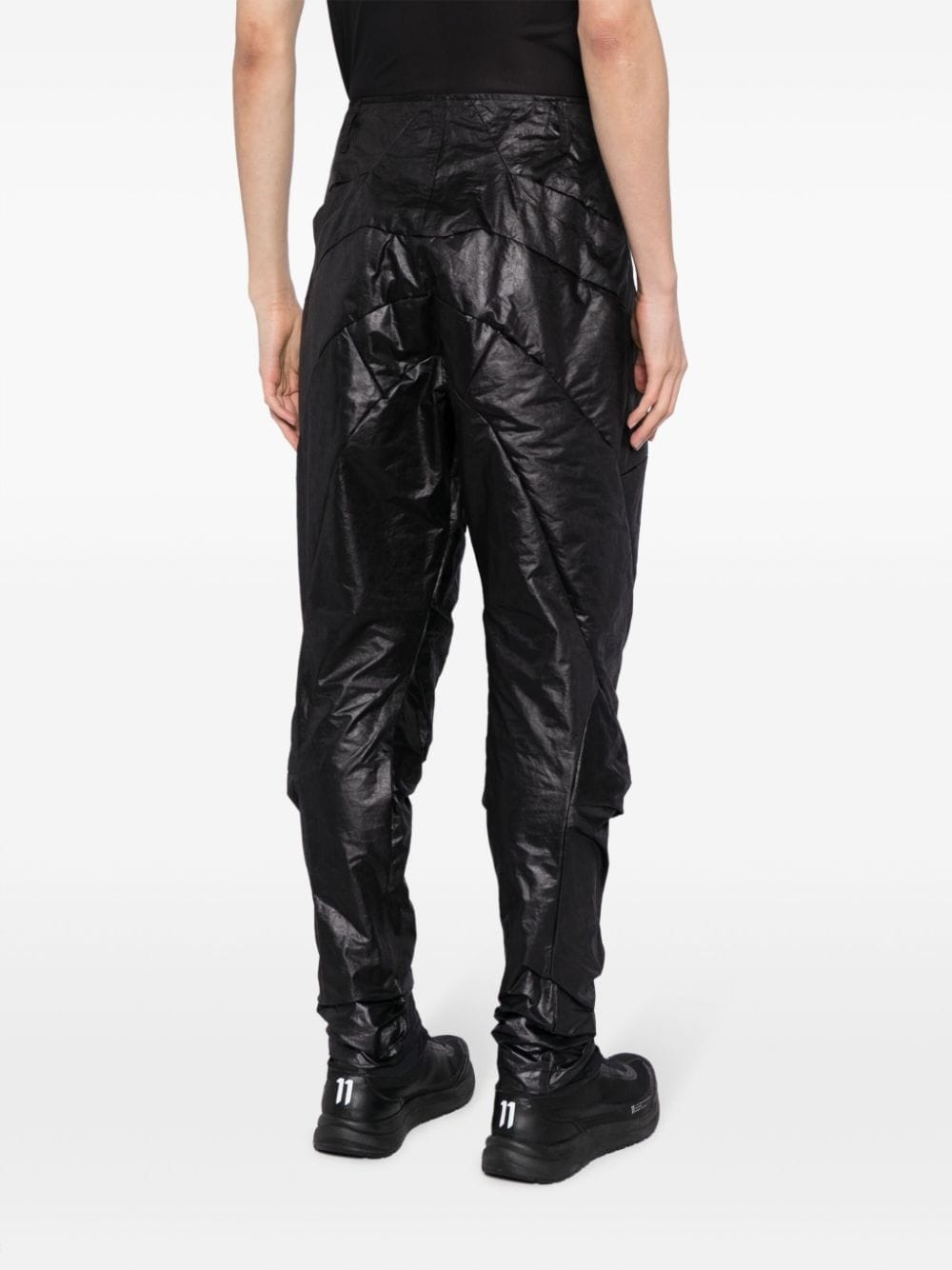 padded tapered trousers - 4