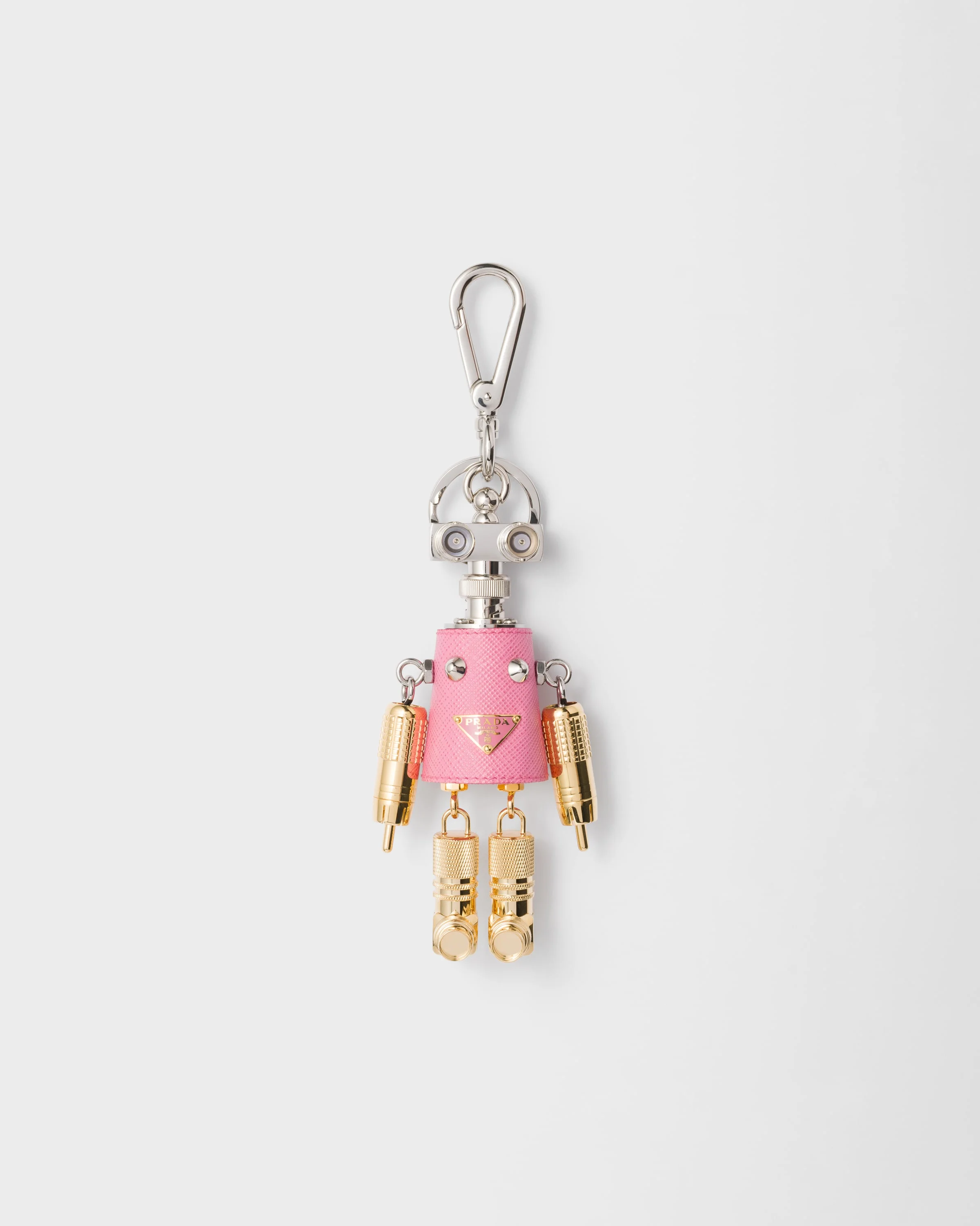 Robot Saffiano leather key ring charm - 1
