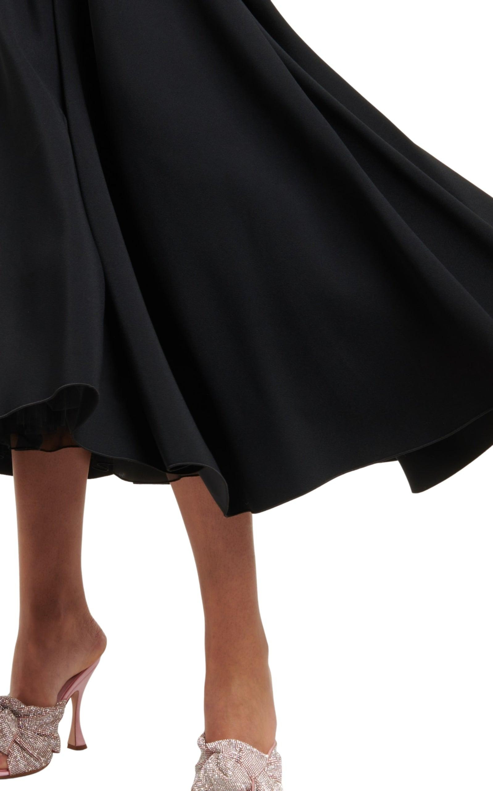 Off-shoulder Flared Midi Dress - 6