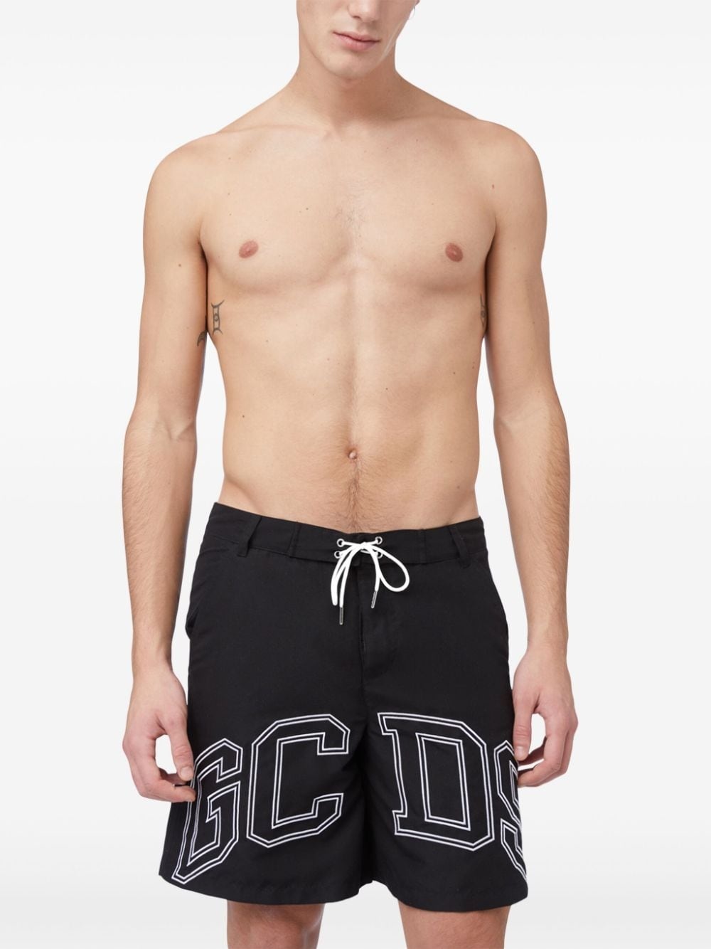 logo-print swim shorts - 2