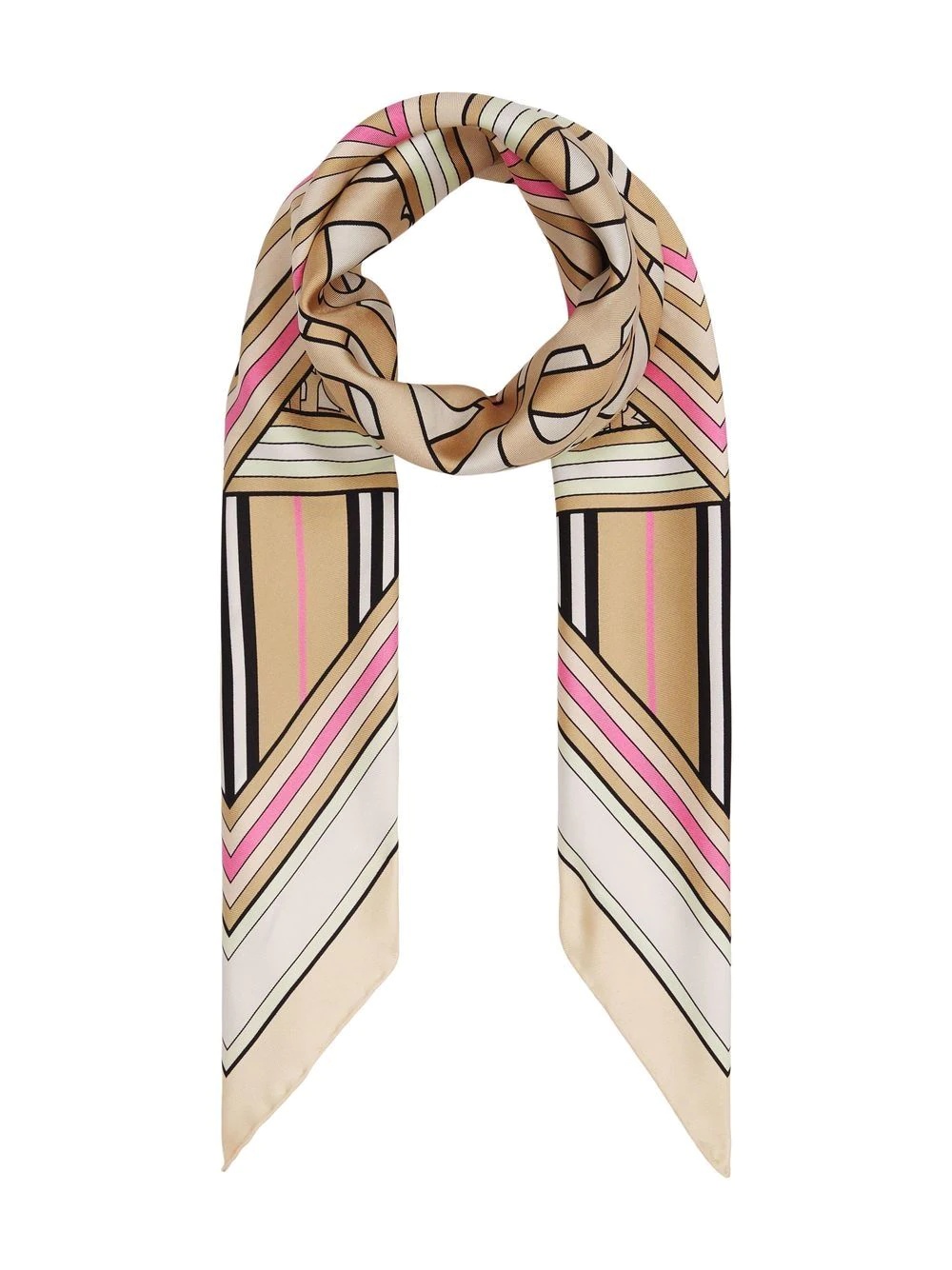 Montage print silk square scarf - 4