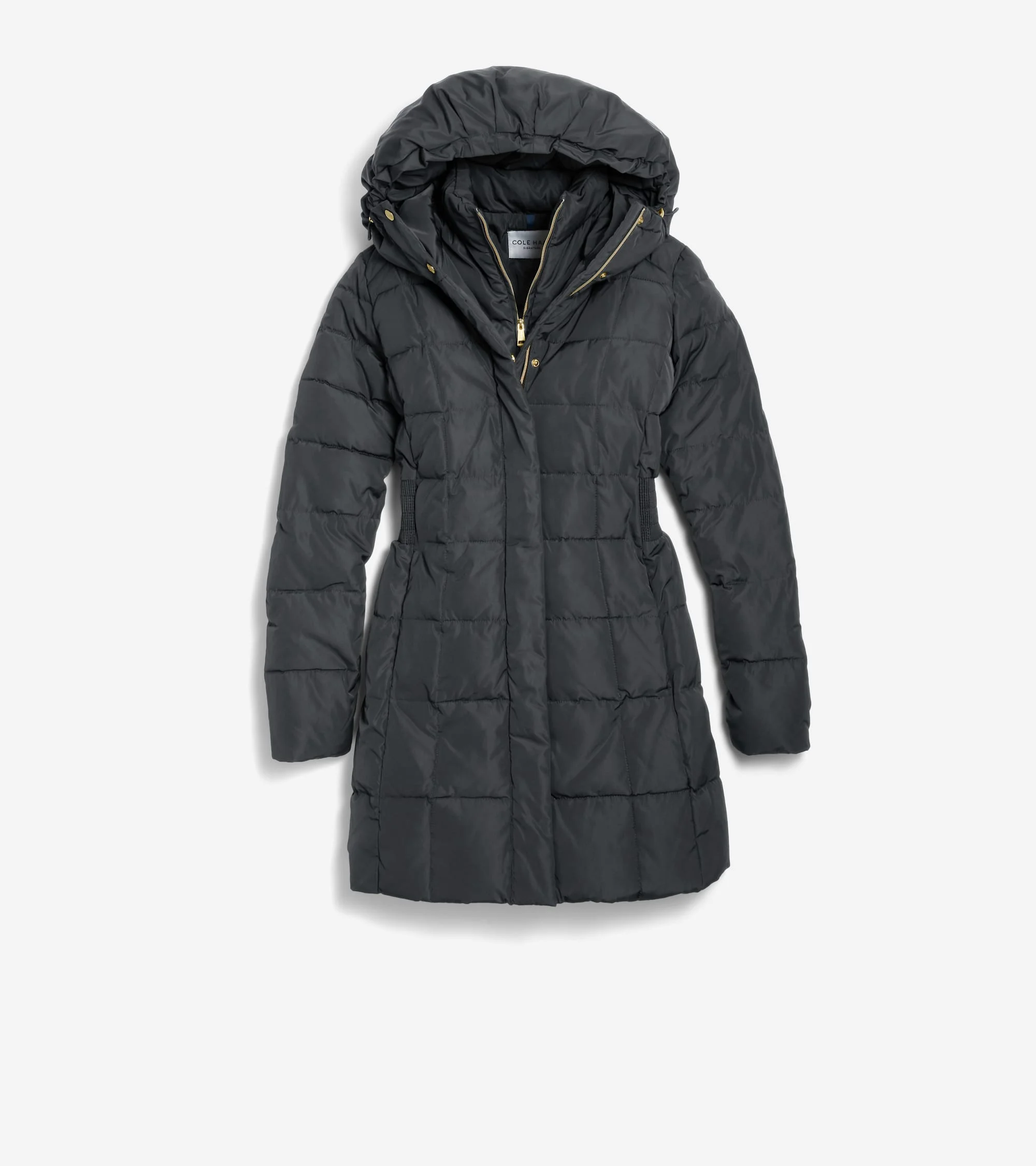 Women's 32" Signature Hooded Taffeta Down Coat - 1