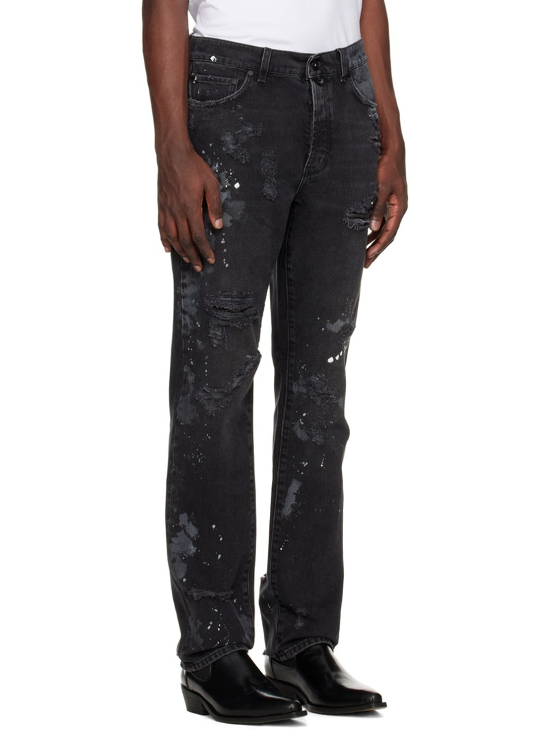 Black Double Shift Painter's Jeans 2