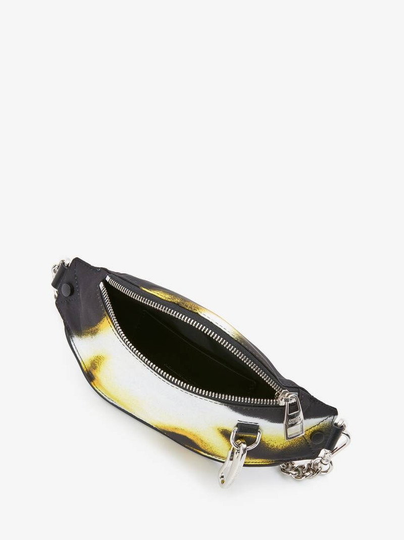 Men's Biker Belt Bag in Pop Yellow/black 4