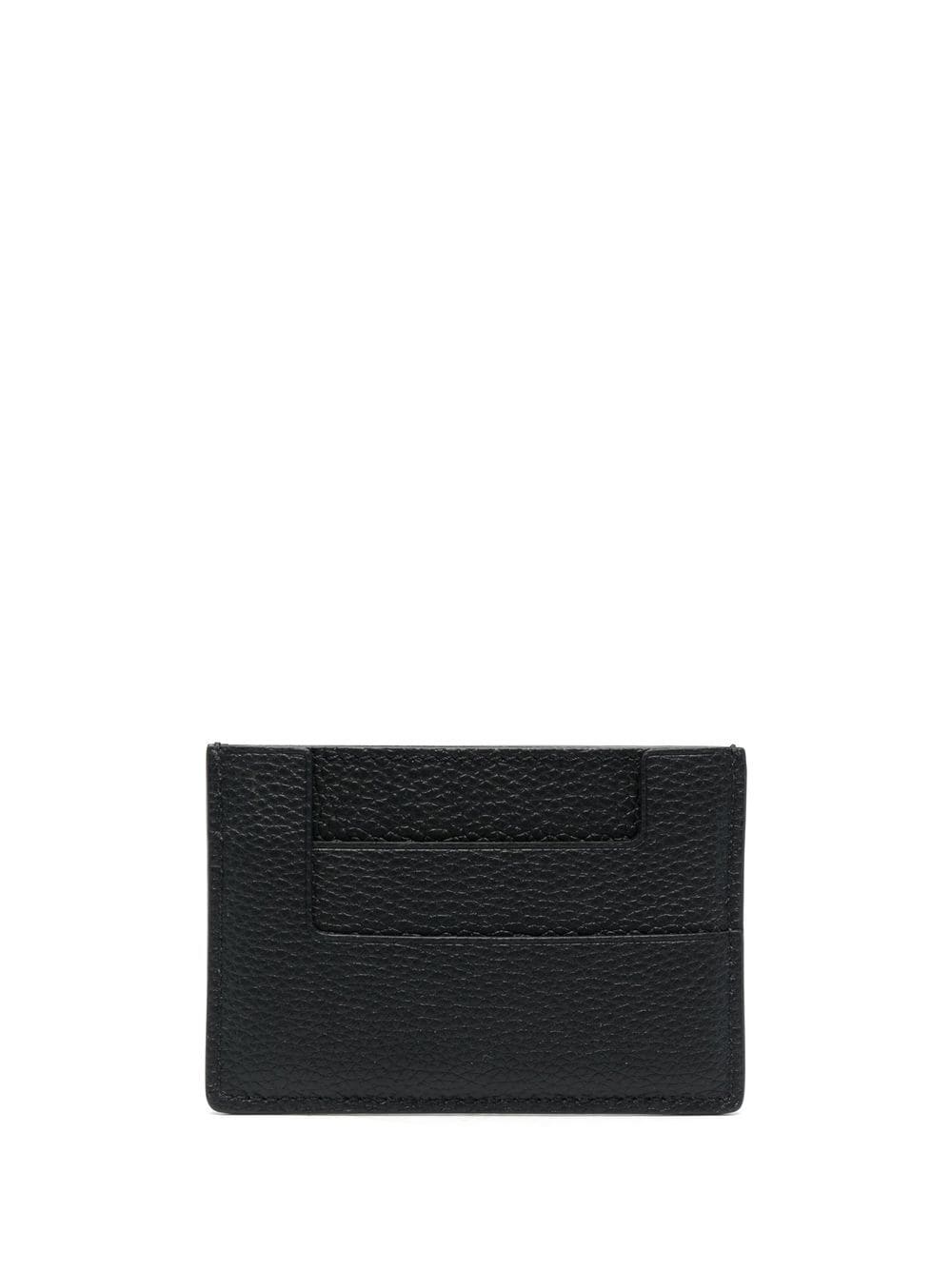 TF-plaque leather cardholder - 2