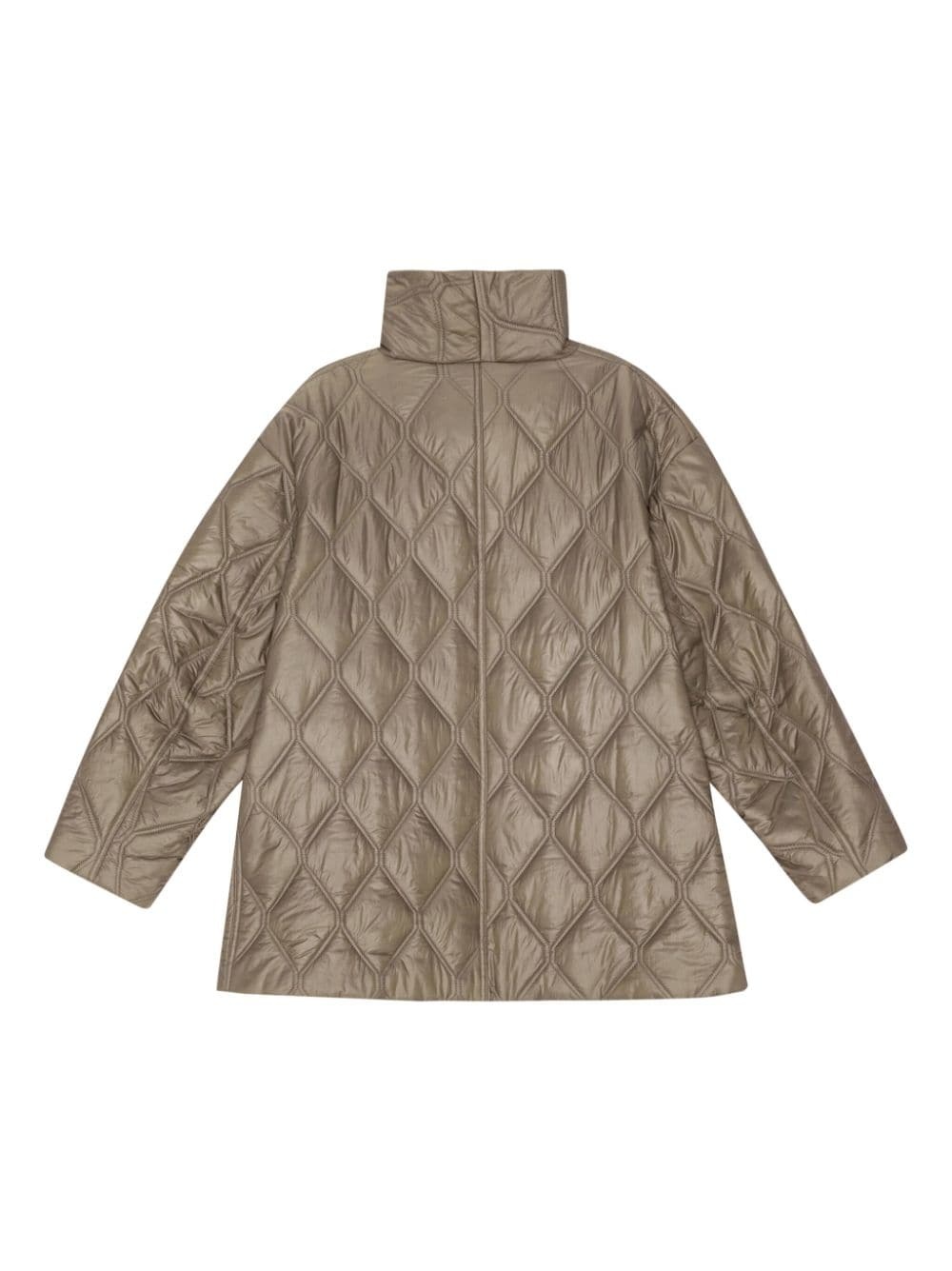 high-shine finish quilted jacket - 6