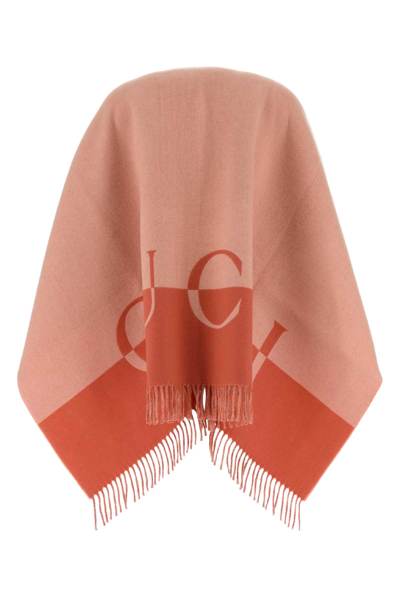 GUCCI Pink Wool Blend Cape Roseatepink Wool/cachemire Cappotti outlook