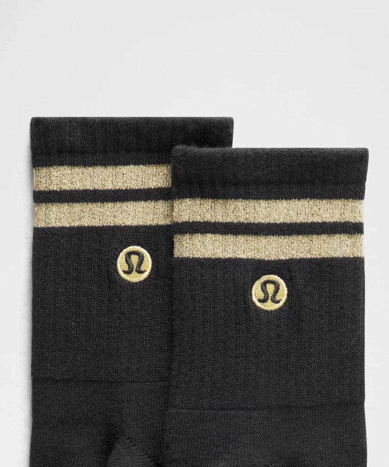 lululemon Unisex Daily Essential Quarter Socks *Metallic Stripe outlook