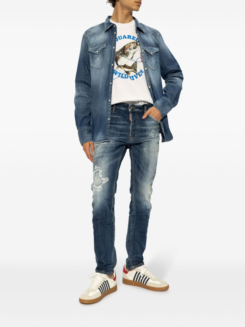 DSQUARED2 distressed slim-cut jeans outlook