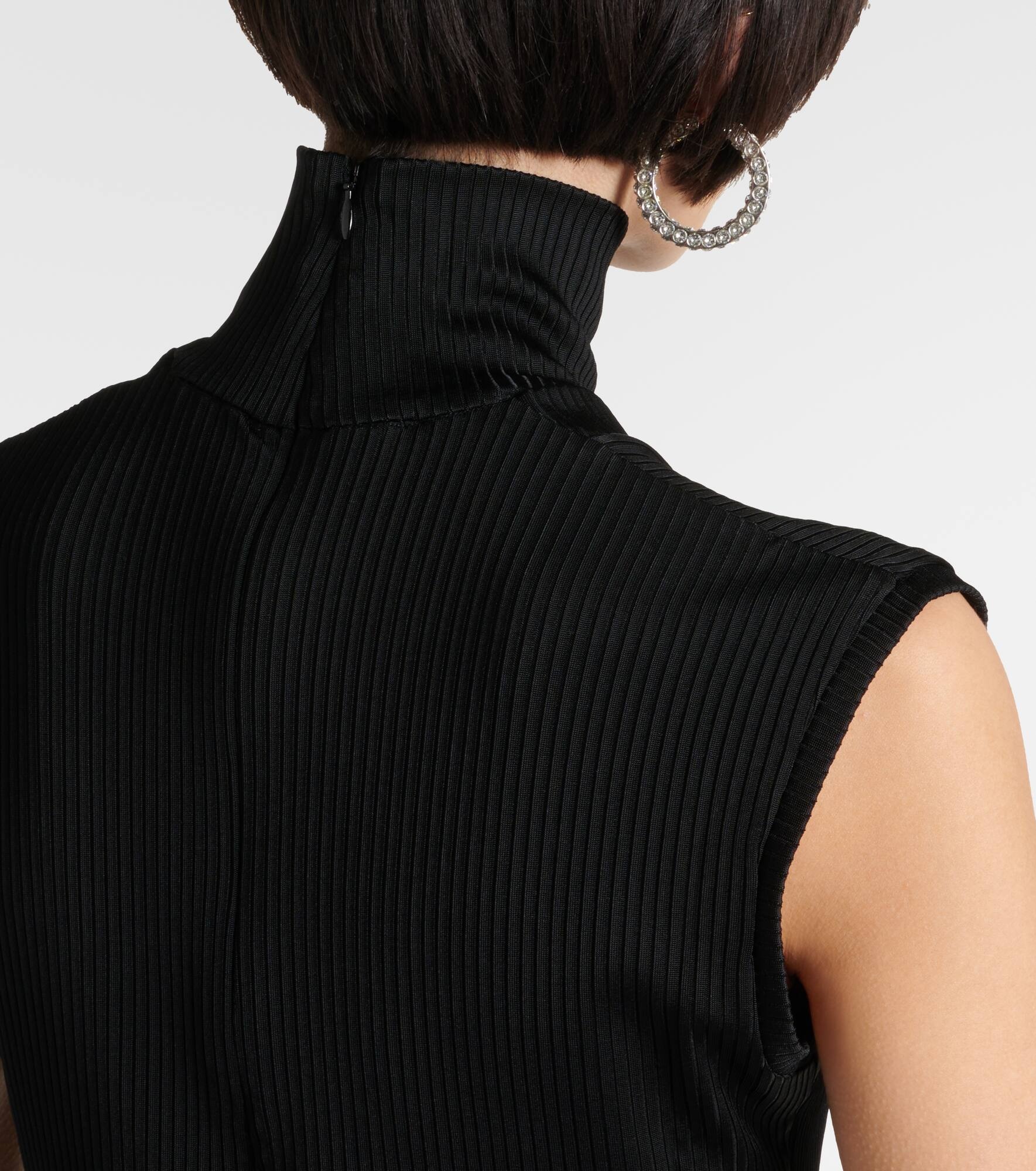 Star Stud ribbed-knit crop top - 5