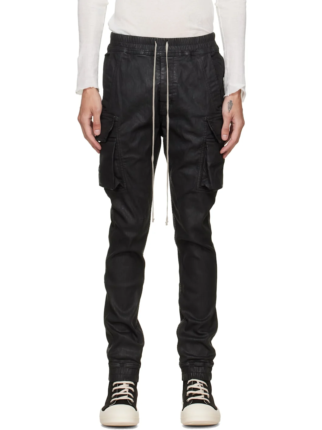 Black Tower Mastodon Cut Denim Cargo Pants - 1
