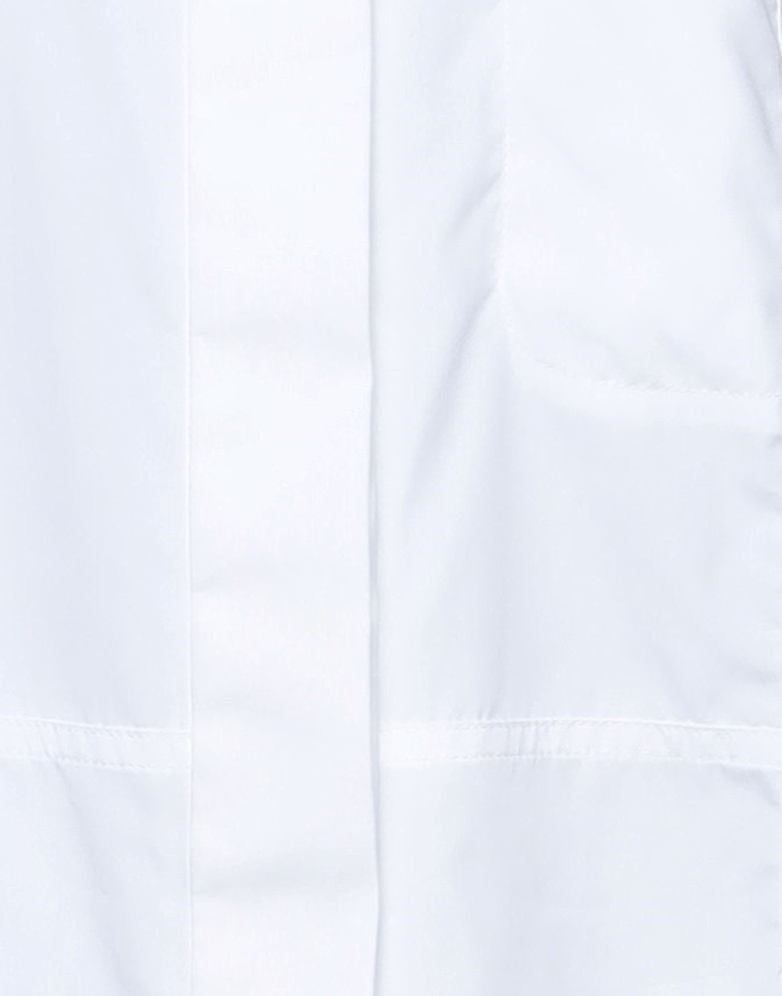 White Women's Solid Color Shirts & Blouses - 4