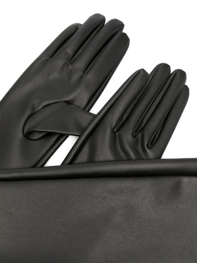ISSEY MIYAKE elbow-length faux-leather gloves outlook