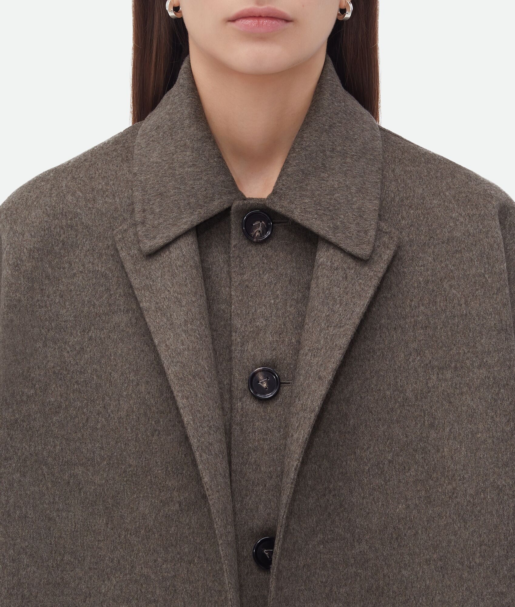Double Wool Cashmere Short Coat - 5
