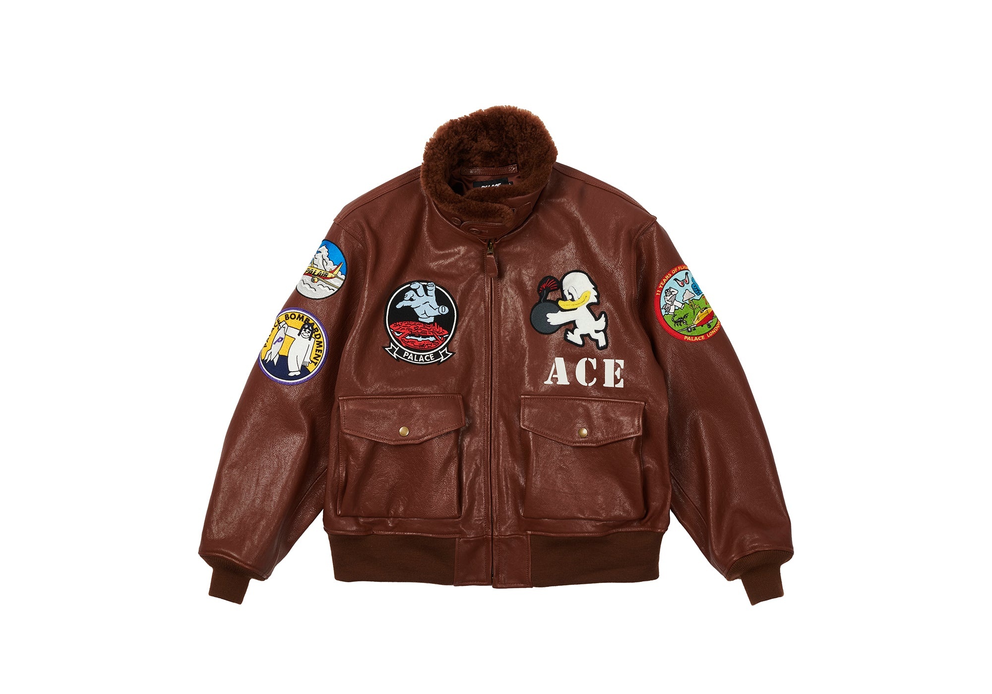 LEATHER FLIGHT JACKET BROWN - 4