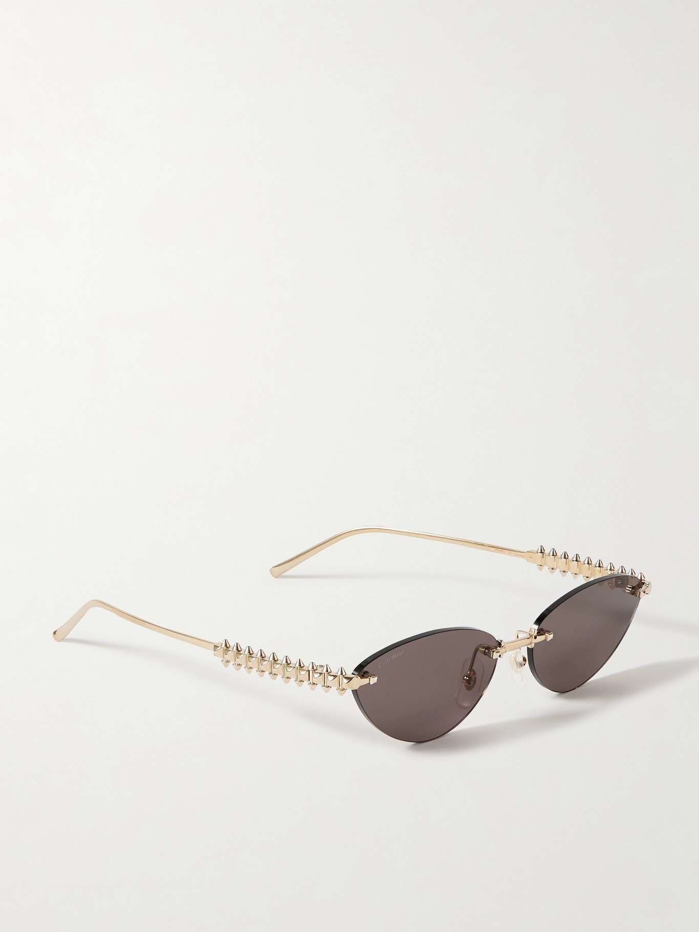 Clash de Cartier rimless cat-eye gold-tone sunglasses Gold - 3