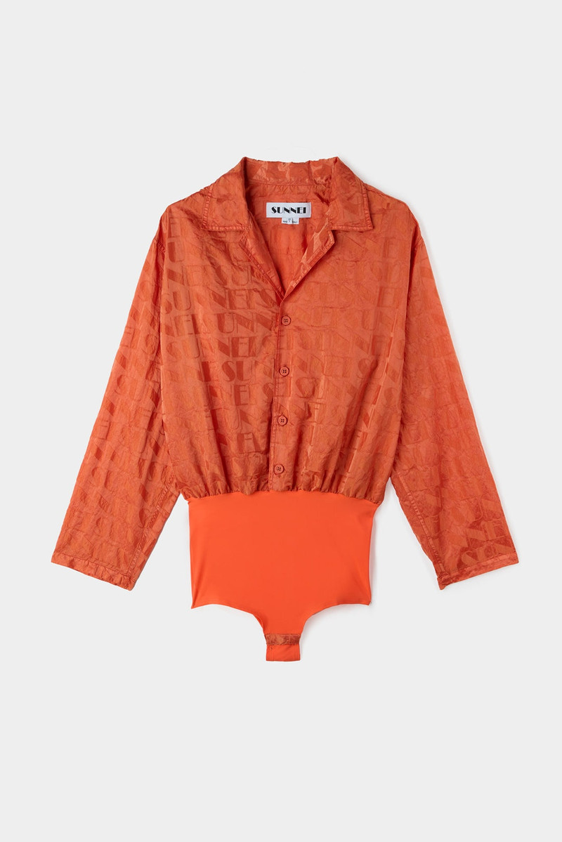 SUNNEI ALLOVER BODY SHIRT / bright orange outlook