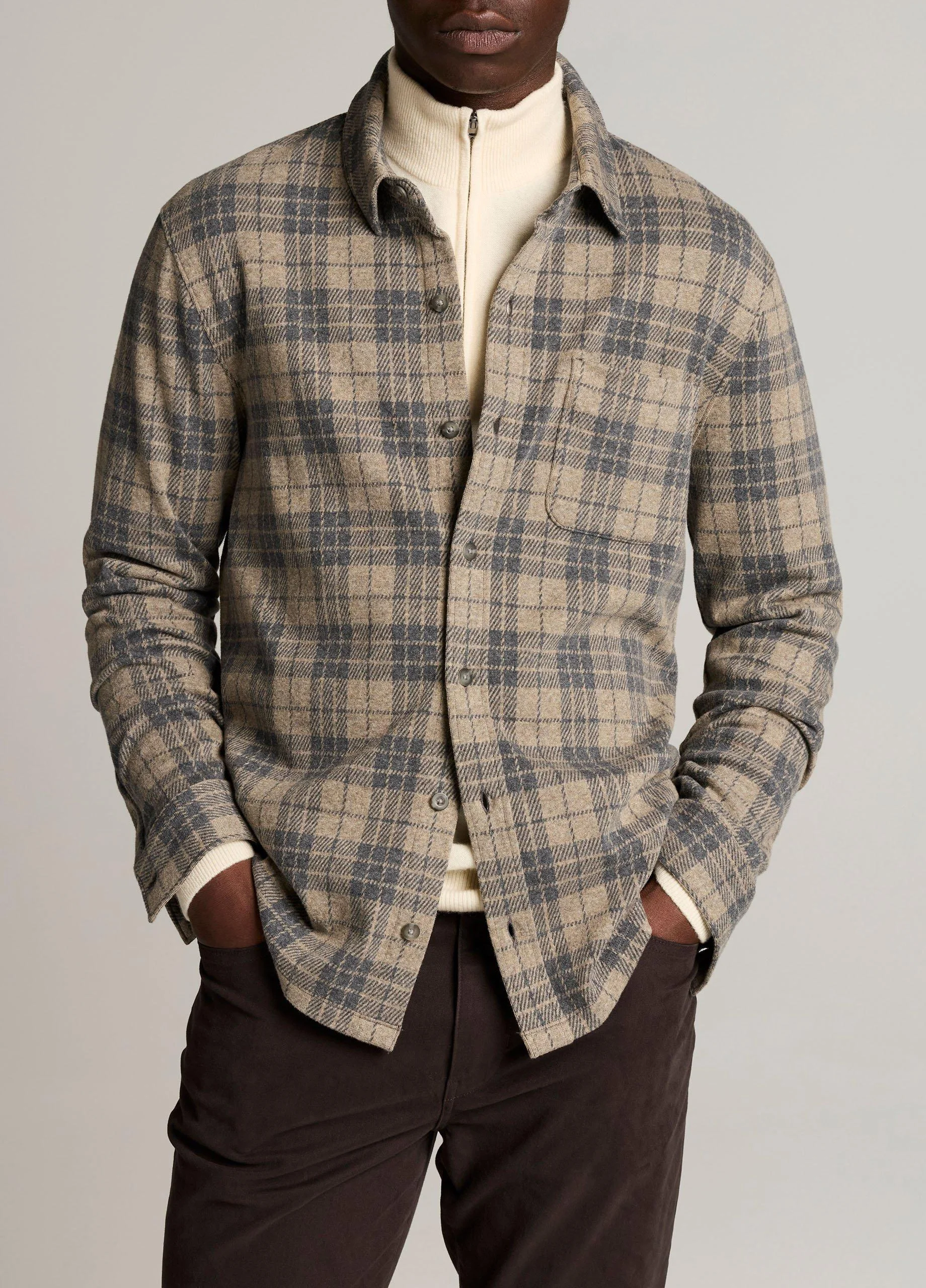 Tartan Plaid Cotton-Blend Button-Front Shirt - 1