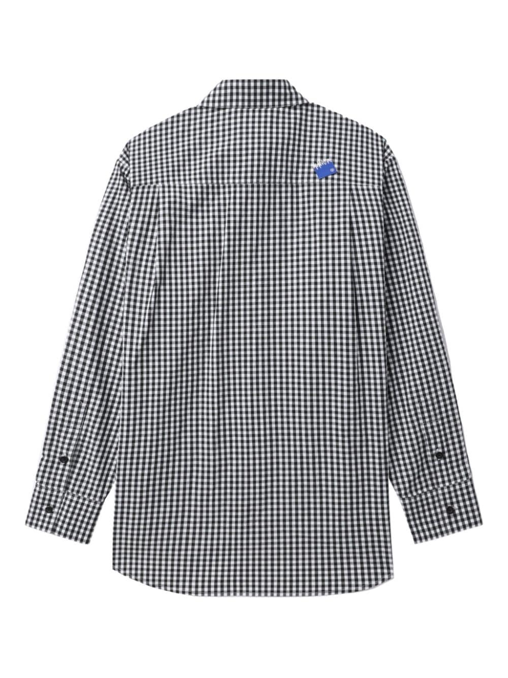 Tetris-appliquÃ© checkered shirt - 6